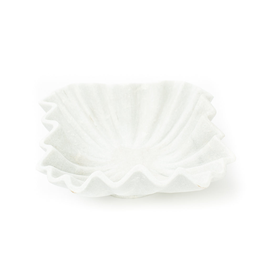 Ruffled Ceramic Soap Dish