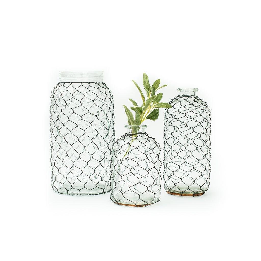 Primitive Wire-Covered Jars