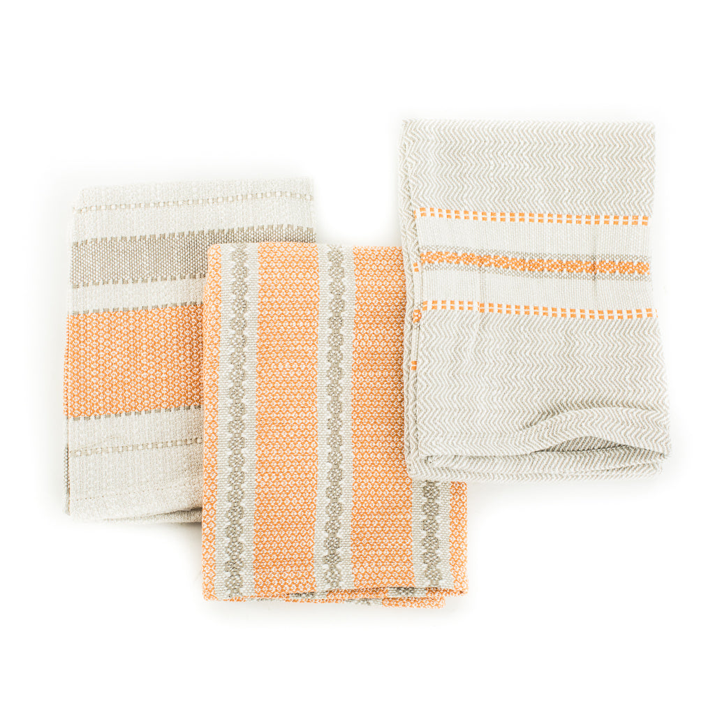 Kitchen Towels - Oven Mitts - Potholders - Towel Linen Set (8 Pc) Clean Classic Multi Color Combination - Kitchen Towel Potholder Scrubber Dishcloth